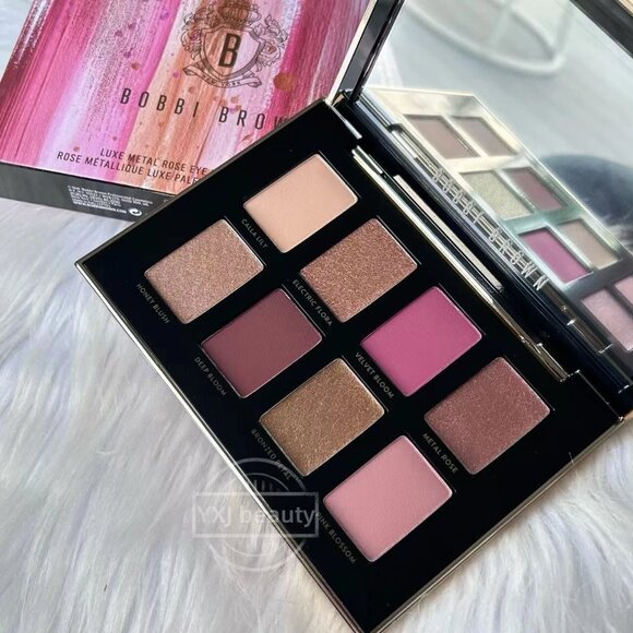 New Bobbi Brown Luxe Metal Rose Eyeshadow Palette Full Size~Limited Edition Rare - Picture 2 of 5